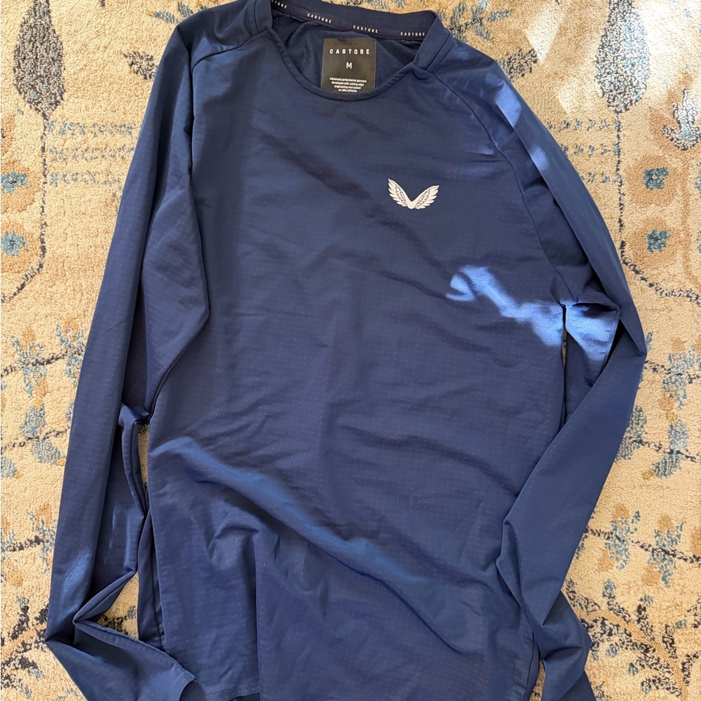 Castore Men's Navy Long Sleeve Tee